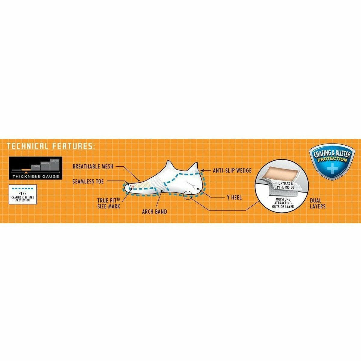 Drymax Triathlete Cycle & Run Double Tab Socks  - 