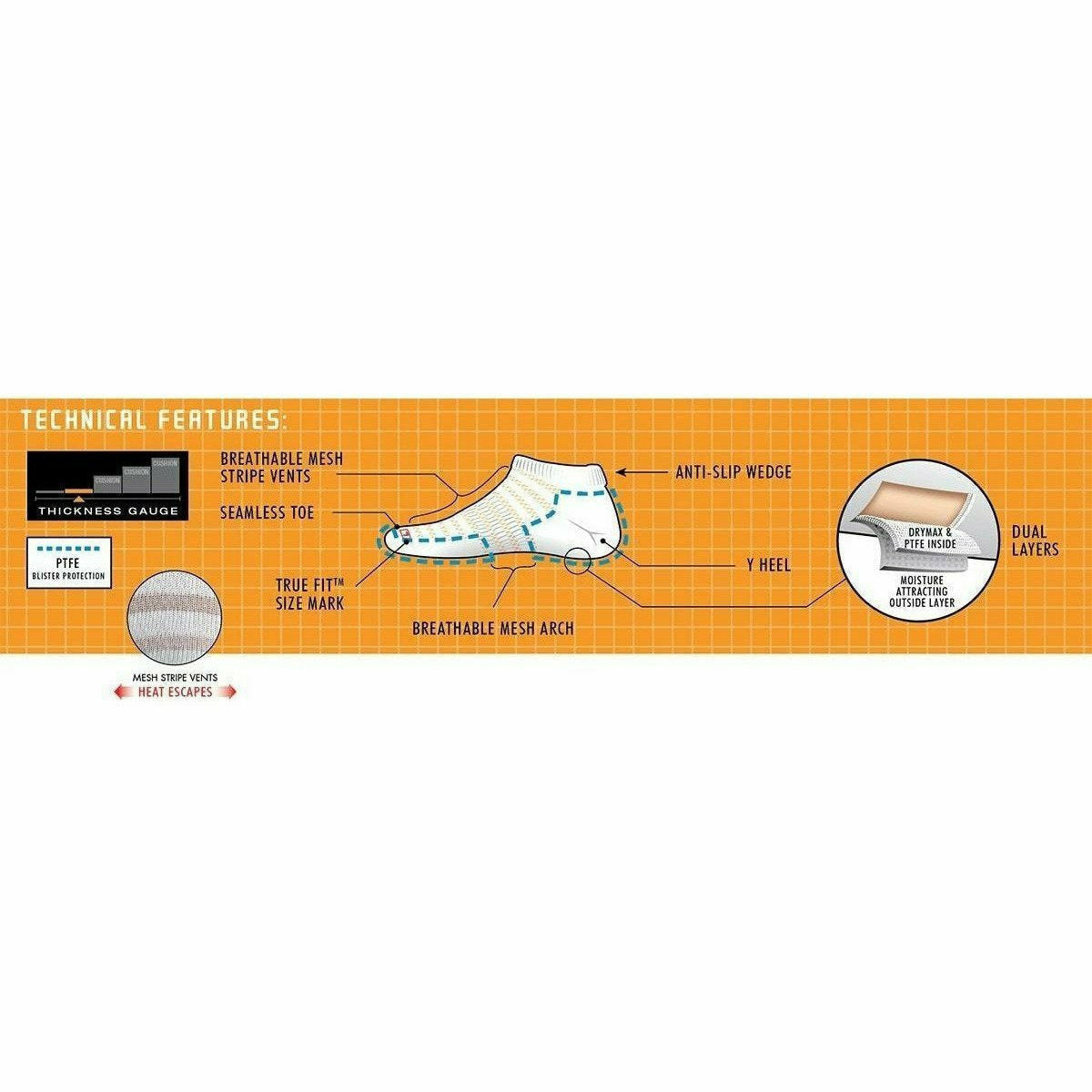 Drymax Extra Protection Hyper Thin Running Micro Socks  - 