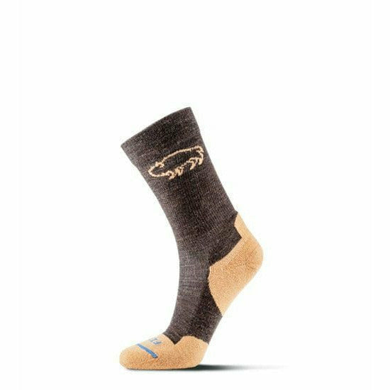 FITS Bison Light Hiker Crew Socks  -  Small / Chestnut