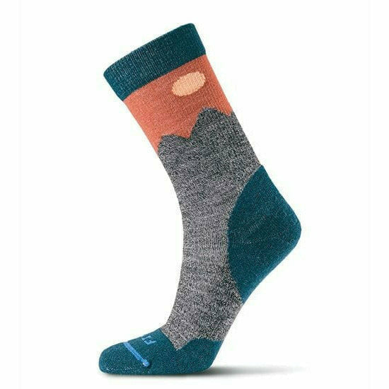 FITS Teton Light Hiker Crew Socks  -  Small / Reflecting Pond/Marsala