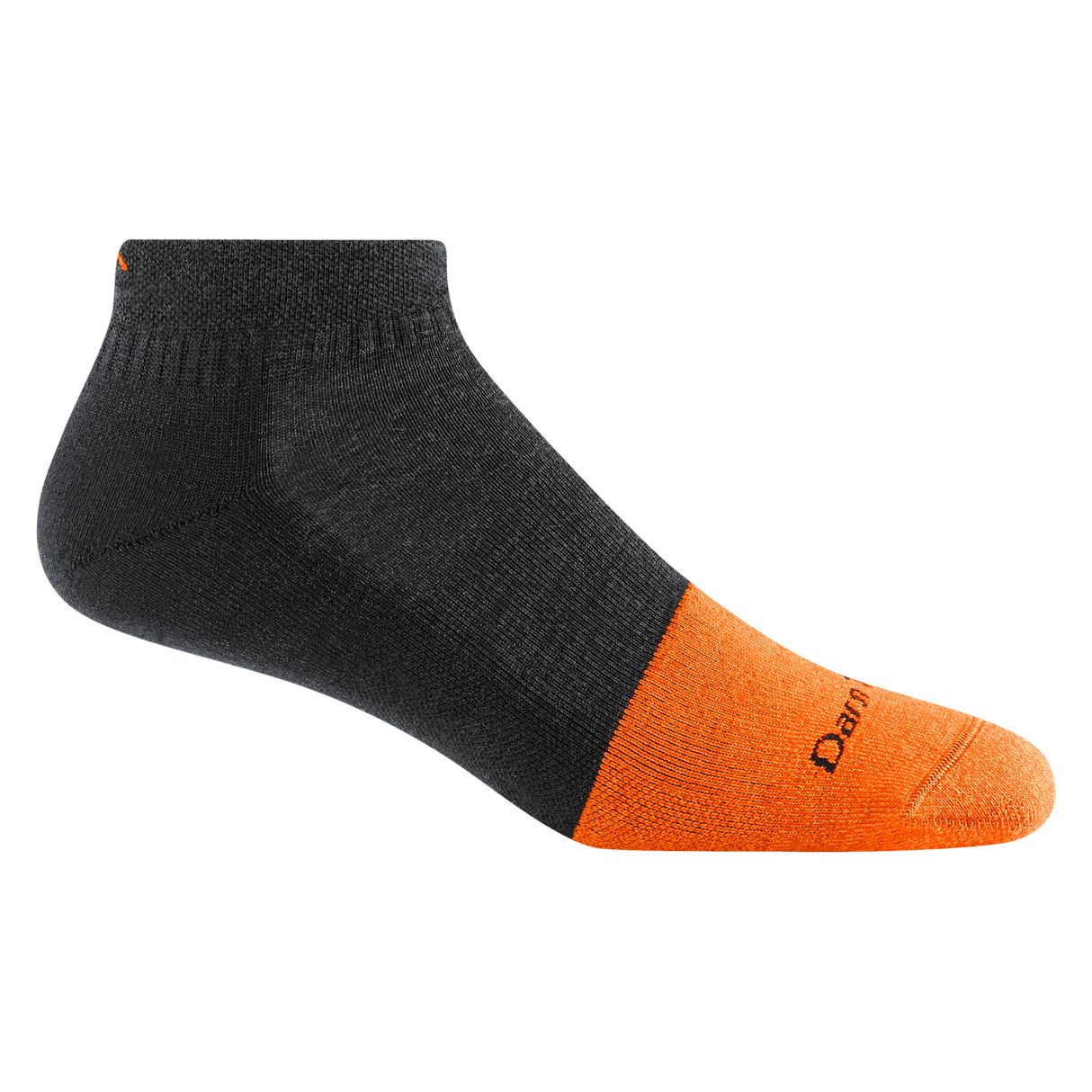 Darn Tough Mens Steely No Show Lightweight with Cushion and Full Cushion Toe Box Socks  -  Large / Graphite