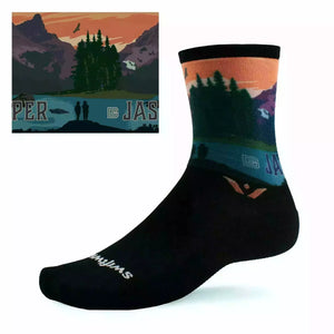 Swiftwick Vision Six Impression National Parks Collection Crew Socks  -  Small / Jasper