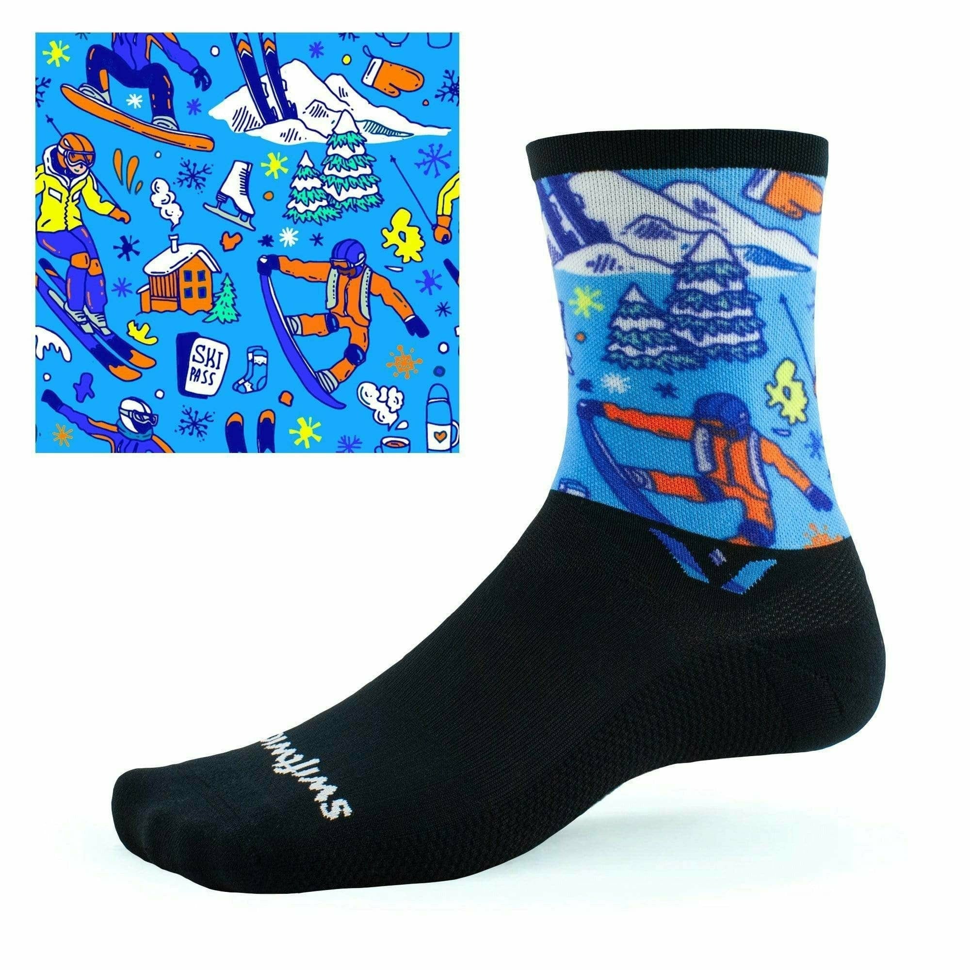Swiftwick Vision Six Limited Edition Snowboard Crew Socks  -  Small / Snowboard