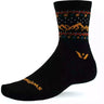 Swiftwick Vision Five Winter Limited Edition Crew Socks  -  Large / Snow Capped Black