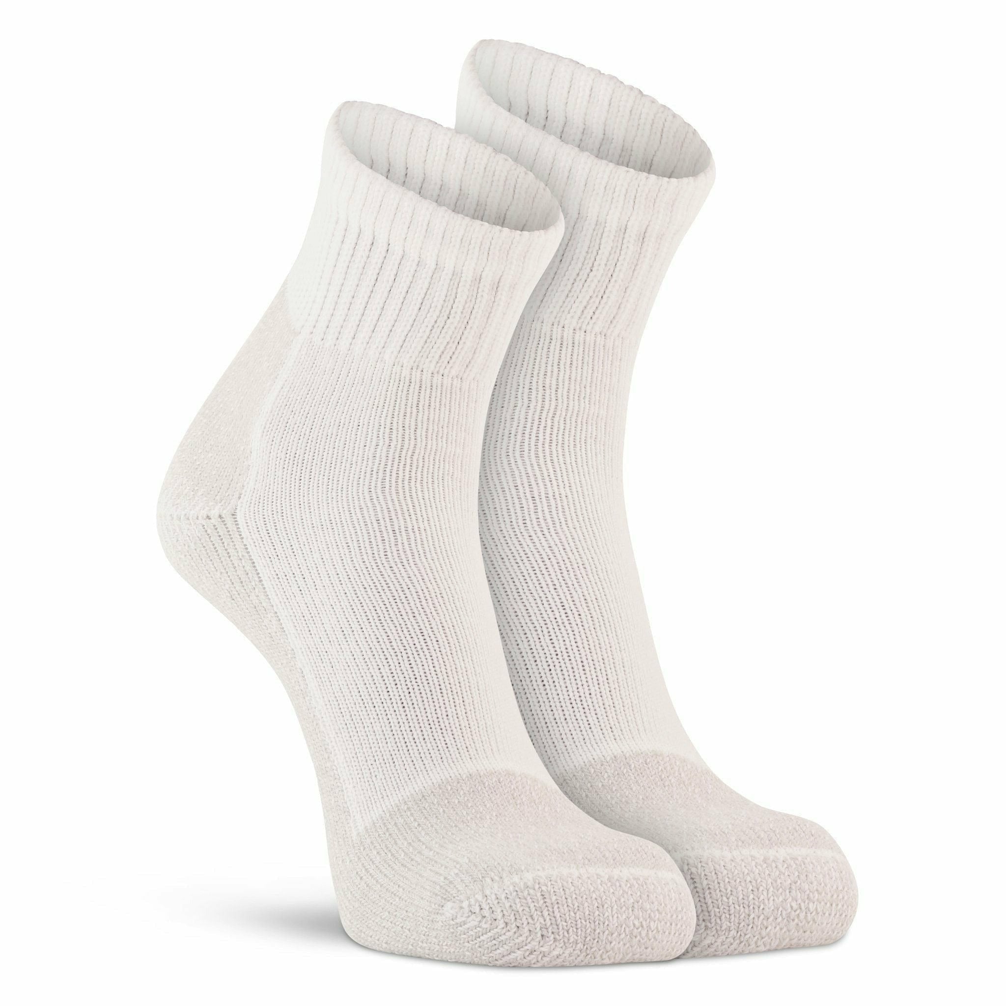 Fox River Wick Dry Athletic Heavyweight Quarter Crew 2-Pack Socks  -  Medium / White