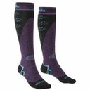 Bridgedale Womens Midweight Plus OTC Ski Socks  -  Small / Dark Purple