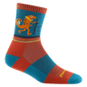 Darn Tough Juniors Sal Micro Crew Lightweight with Cushion Socks  -  Large / Lava