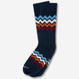 Hippy Feet Ziggy Chevrons Crew Socks  -  Small / Navy Blue